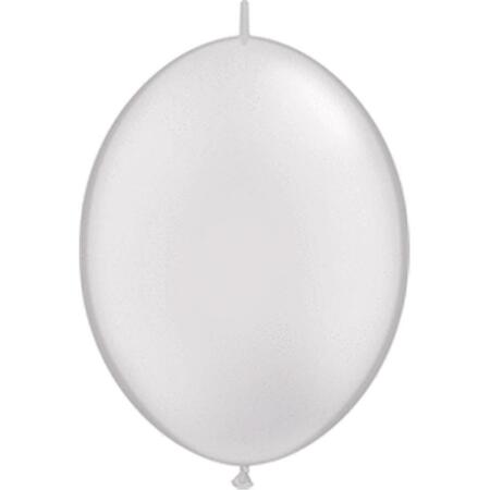 PIONEER 6 in. Quick Link Latex Balloon - Pearl White 63580